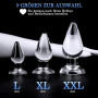 BDSMAGE 3 Tailles de Plugs Anaux Gros plug anal Transparents avec Ventouse De Base Puissante, Plug Anal Lavable Masseur Prostate
