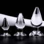 BDSMAGE 3 Tailles de Plugs Anaux Gros plug anal Transparents avec Ventouse De Base Puissante, Plug Anal Lavable Masseur Prostate