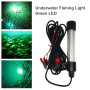 WESLITE 12V-24V 20W Lumière Verte Submersible pour Nocturne Pêche 126 SMD Lampe de Détecteur de Poisson Sous-marine Attirant la 