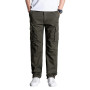 Olmecs Hommes Pantalons Elastique Coton Taille Plus Cargo Droite avec Poches Printemps/Automne