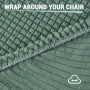 Housse de Chaise Scandinaves Lot de 2, Extensible Housse de Chaise de Salle à Manger, Polaire Vert Universelle Couverture de Cha