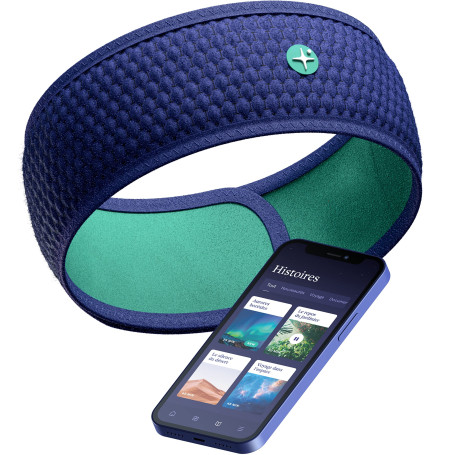 HoomBand Casque Audio Bluetooth, Sommeil Bandeau pour s'endormir, sans Fil, Voyage, Appli Gratuite, Histoires Hypnotiques, Médit