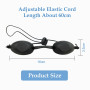 KARELLS Lunettes Bronzage, Lunettes de Solarium, Silicone Souple Durable Confortable, Lunettes de Protections Noir Convient à la