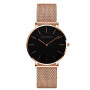 HANNAH MARTIN Très Mince Montre pour Femme Quartz Analogique Étanche Acier Inoxydable
