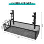 TNOMSNO Plateau de Gestion des Câbles Sous le Bureau, Rangement Cable Bureau Panier de Câbles de Table en Maille Sans Perçage Ra