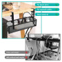 TNOMSNO Plateau de Gestion des Câbles Sous le Bureau, Rangement Cable Bureau Panier de Câbles de Table en Maille Sans Perçage Ra