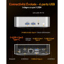 GEEKOM A8 Mini PC avec AMD Ryzen 9 8945HS, 32 Go DDR5 + 2 to SSD | Windows 11 Pro | IA | 6X USB | Mini Gaming PC avec Graphiques