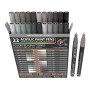 Lot de 22 stylos à peinture acrylique Pro Color Series assortis, pointe extra fine 0,7 mm pour peinture sur rocher, verre, tasse