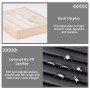 nbeads 2 Pcs Plateau de Présentoirs à Anneaux en Cuir PU, 7 Fentes Anneau Boucle d'oreille Support de Stockage Bracelets Collier