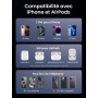 UGREEN MagFlow Chargeur Induction iPhone 2 en 1 Qi Compatible avec MagSafe iPhone 16 15 14 13 12 Plus Pro Max AirPods 4 3 Pro 2 