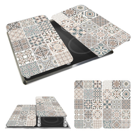 WENKO Plaque de Recouvrement Universelle Mod. Carreau, réglable en Hauteur pour Tout Type de cuisinière, Planche à découper et P