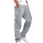 NANAMEEI Pantalon Cargo Homme avec 6 Poches Version Épaissie Pantalons de Travail Taille Elastique Casual Baggy Homme