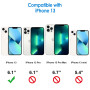 JETech Coque pour iPhone 13 6,1 Pouces, Anti-Jaunissement étui de Protection Transparente Antichoc, Housse Anti-Rayures (HD Clai