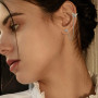 Diamday 4 Paires Boucles d'Oreilles Femmes Plaquée Or 14K Boucle d'Oreille Pendantes Acier Inoxydable Piercing Oreille Dangle Ch