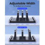 VAYDEER Support Vertical 4 en 1 pour Ordinateur Portable, 2 emplacements Compatible avec MacBook/iPad/PC jusqu'à 17,3 Pouces - N