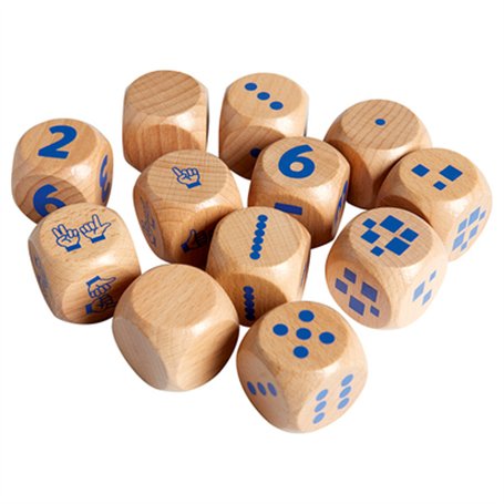 Dés de 1 à 6 - Lot de 12