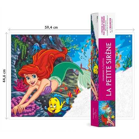 Coloriage mystère Disney - Poster La Petite Sirène