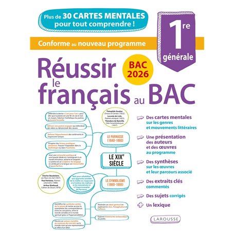Réussir le français au Bac en cartes mentales spécial BAC 2026