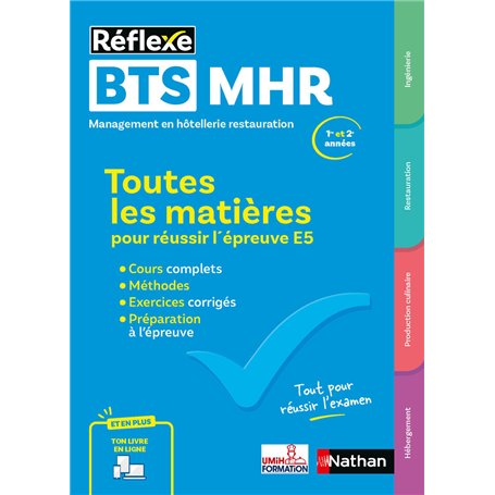BTS MHR - Toutes les matières pour réussir l'épreuve E5 - Réflexe - N° 19