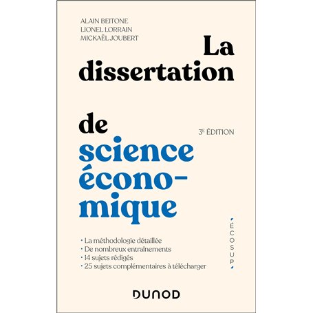 La dissertation de science économique - 3e éd.
