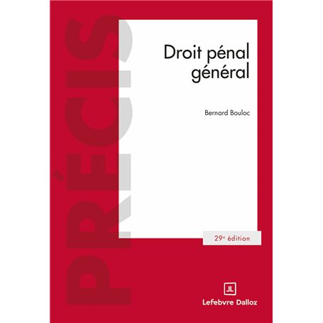 Droit pénal général. 29e éd.