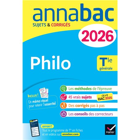 Annales du bac 2026 - Annabac Philo Tle générale