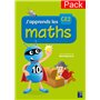 Pack de 10 fichiers J'apprends les maths CE2