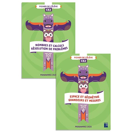 Totem - Mathématiques CE2 - Fichier de numération + Fichier de géométrie 2 volumes