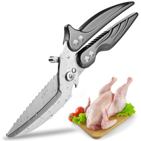 Plys Ciseaux à Volaille Robuste，Acier Inoxydable Multifonctionnel Ciseaux Cuisine, Ciseaux de Cuisine pour Poulet, Volaille, Poi