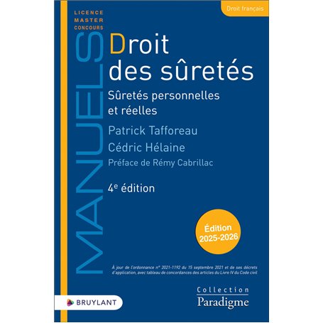 Droit des sûretés - Sûretés personnelles et réelles