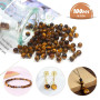 TOAOB 100pcs Perles Oeil de Tigre 6mm Perles Pierre pour Bracelet Naturelles Perle Rondes en Vrac de Pierres Gemme Énergie pour 