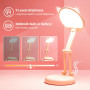 One Fire Lampe de Bureau sans Fil LED Rechargeable & Portable, 8 Luminosité+Graduable Kawaii 3600mAh Rechargeable Lampe de Table