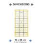 WINTEX Regle patchwork de 15 x 30 cm - Règle omnigrid transparente avec graduations en cm et indications d'angles - Idéal pour l
