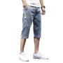 Oanviso Pantalon Court Denim pour Homme 3/4 Pantalon en Denim Déchirés Jeans Bermuda Jean Shorts Mode Confortable Denim Short av