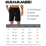 NANAMEEI Shorts Coton Lin Homme Été Shorts de Plage Décontractés Casual Bermudas Pants Taille avec Cordon Elastique