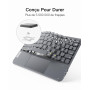 Inateck Clavier Bluetooth avec pavé Tactile, Clavier sans Fil AZERTY Ultra Fin et Portable, Compatible avec Windows et iPad OS, 