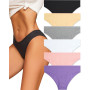 ALL OF ME Lot de 6 Slips Femme Coton Culotte pour Femme sous-vêtements Soft Hipster Sexy Panties Caleçons Doux Multipack S-XL