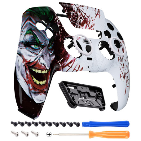 eXtremeRate Luna Coque Manette pour ps5 BDM-010/020/030/040/050,Façade pour ps5 Controller avec Pavé Tactile-Clown Fou