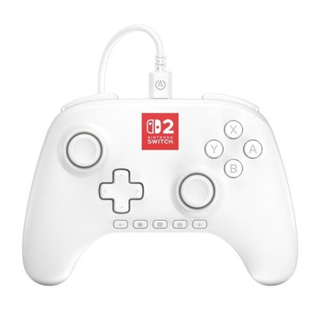 Manette de jeu - Nintendo Switch 2 - Lumectra - Filaire - Blanc - Power A