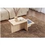Table basse - HARMONY - Rectangulaire - Effet travertin - 80 x 40 x 40 cm