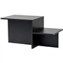 Table basse - HARMONY - Rectangulaire - Noir - 80 x 40 x 40 cm