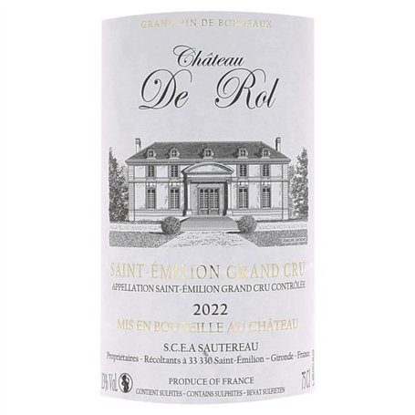 Château de Rol 2022 Saint-Emilion Grand Cru - Vin rouge de Bordeaux