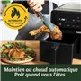 Friteuse sans huile CUISINART - Airfryer AFD10OBLE - Capacité 10,4L - Double cuves - Noir - 2400W