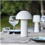 Lampe de table sans fil - LUMISKY - TOD WHITE - H28 cm - Tete orientable - LED blanc chaud