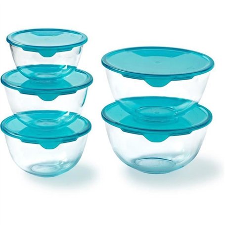 Lot de 5 jattes avec couvercle - PYREX - 1x 0
