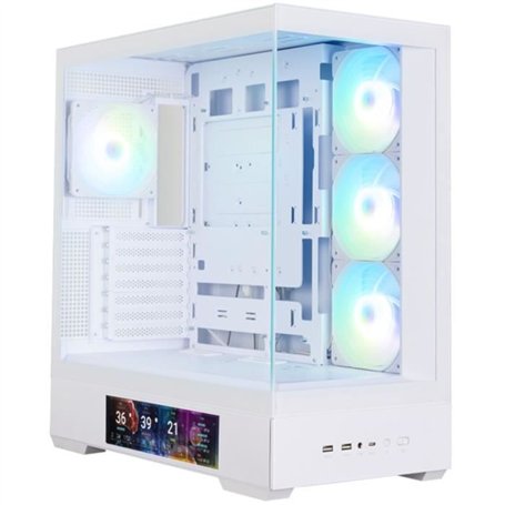 Boitier sans alimentation - ZALMAN P40 DS - Moyen tour - Format ATX - Blanc