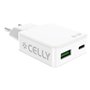 Chargeur mural Celly SLIMTC1C1A45WWH Blanc 45 W