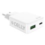 Chargeur mural Celly SLIMTC1C1A45WWH Blanc 45 W