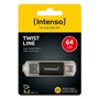 Clé USB INTENSO Twist Line 256 GB Anthracite (2 Unités)