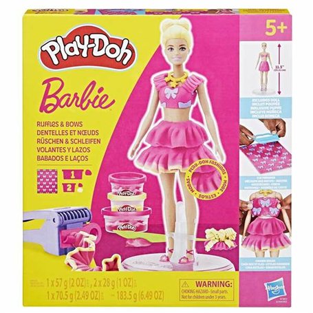 Jeu Créatif de Pâte à modeler Play-Doh Barbie Ruffles & Bows